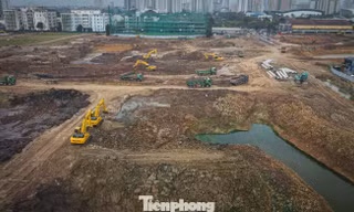 Tháo gỡ điểm nghẽn mặt bằng thi công dự án khẩn cấp hồ điều hòa Phú Đô