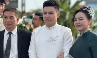 Hình ảnh chồng Đỗ Thị Hà tại lễ ăn hỏi