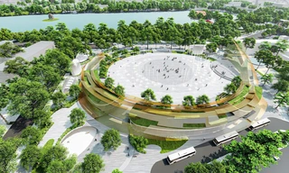 Hình ảnh phối cảnh quảng trường phía Đông hồ Hoàn Kiếm