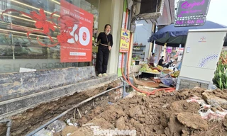 Ngổn ngang công trường thi công đường Nguyễn Tuân