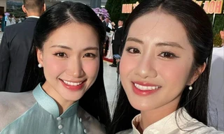 Hoa hậu Hà Trúc Linh, Thanh Thủy gặp dàn nghệ sĩ ở Hà Nội