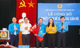 Ông Cao Nguyên Hùng làm Phó Chủ tịch LĐLĐ tỉnh Nghệ An
