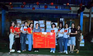 Hà Nội: Hành trình nhân ái của trường Tiểu học Tân Định đến vùng lũ Thái Nguyên