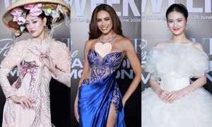 Hoa hậu MGI All Stars Vanessa Pulgarín xuất hiện tại Tuần lễ Thời trang Việt Nam