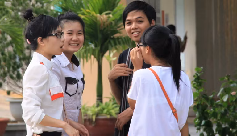 Thí sinh ở Đà Nẵng sau bài thi Hóa. Ảnh: Nguyễn Huy