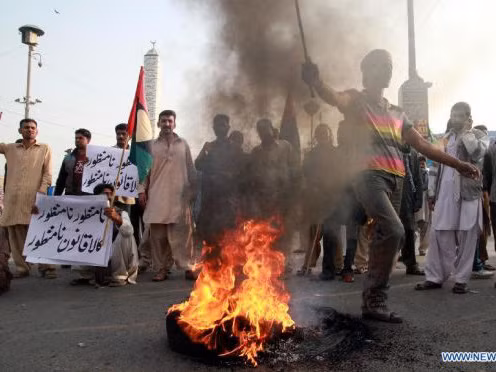 Biểu tình đòi trả tự do cho thủ tướng Pakistan