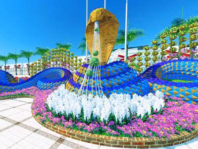 Phối cảnh Rắn nhả ngọc trên đường hoa Xuân Đà Nẵng 2013