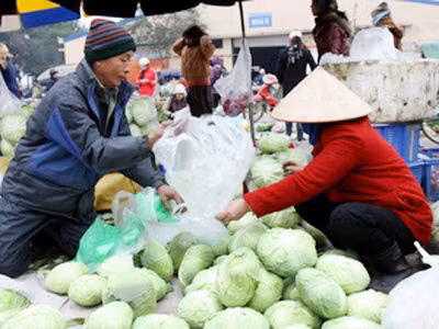 Thực phẩm, rau xanh đắt hàng do bão