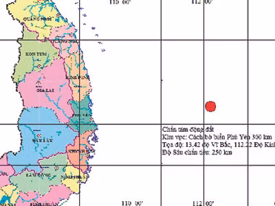 Động đất ngoài khơi Phú Yên sáng sớm qua lại thêm dấu hiệu hoài nghi về hoạt động của vùng núi lửa trẻ ở nam Trung Bộ, theo GS.TS Nguyễn Đình Xuyên