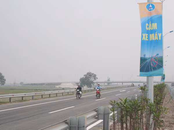 Cây xanh cụt ngọn, xe máy vô tư lưu thông Ảnh: Đức Nam
