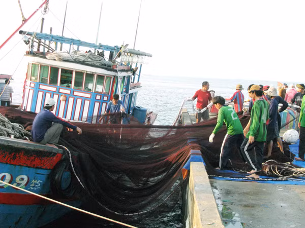 Ngư dân sẵn sàng ra khơi Ảnh: Nam Cường