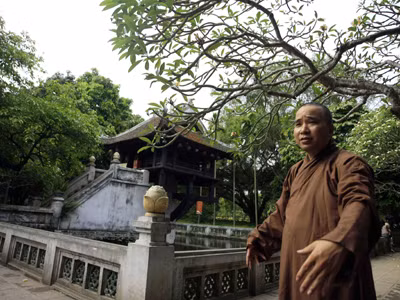 Hoa sen không nở ở chùa Diên Hựu