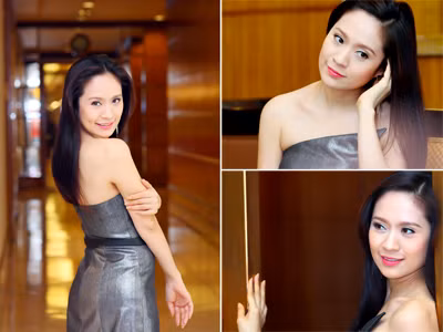 Thanh Thúy khoe vai trần nuột nà