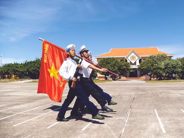 Trên đảo Trường Sa lớn. Ảnh: Công Khanh