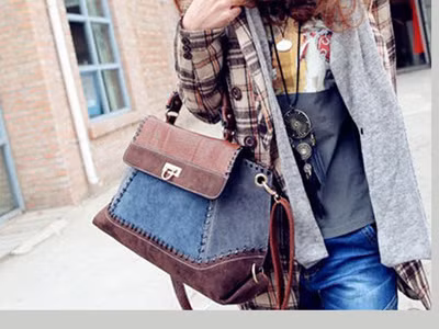 Khỏe khoắn và cá tính với túi xách denim