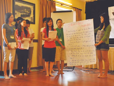 Đi buôn ở... hội trường