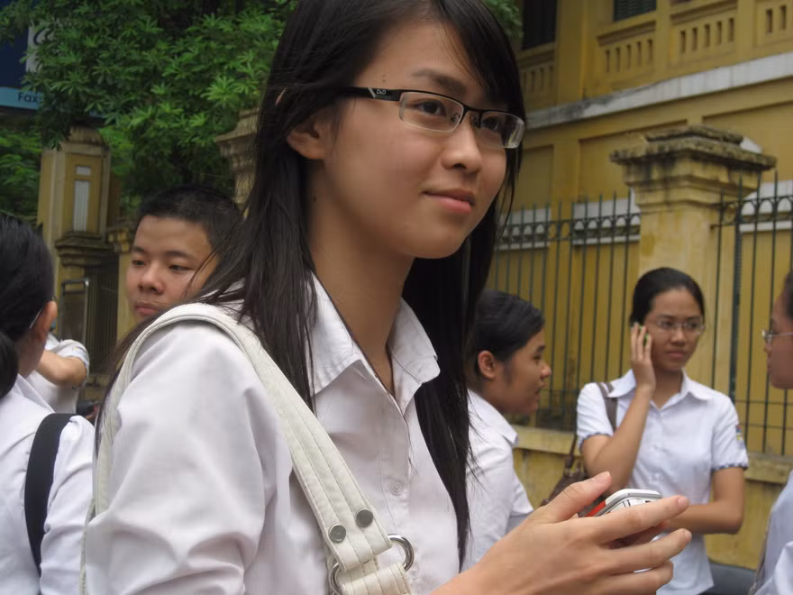 Thí sinh vui vẻ sau mỗi buổi thi của kì thi tốt nghiệp 2010