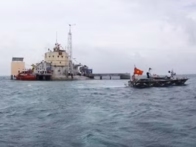Một góc Đảo Đá Lớn, quần đảo Trường Sa của Việt Nam Ảnh: Thanh Vũ/TTXVN