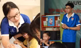 Các em học sinh chăm chú trong giờ học tại lớp học Khu lưu trú 51. (Ảnh: Huỳnh Anh)
