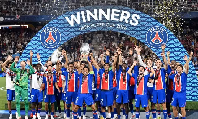 PSG lên ngôi vô địch Siêu cúp châu Âu.