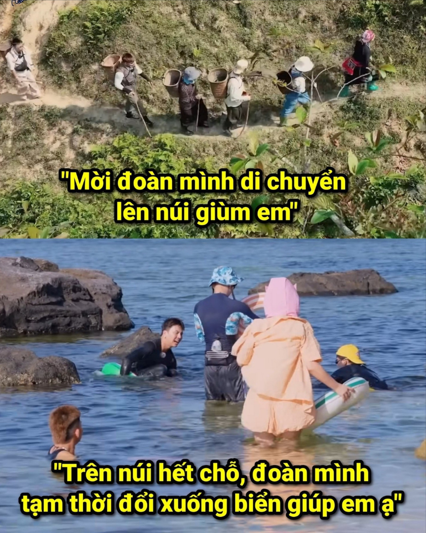 Câu nói được xuất hiện trong chương trình truyền hình thực tế Gia đình Haha khiến cộng đồng mạng được phen cười bò. (Ảnh: Showbeat) 518339543-1275934683919348-56381628850325192-n-3078.jpg