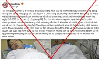 Hình ảnh bài viết sai sự thật lan tỏa trên không gian mạng. Ảnh Công an tỉnh Đồng Tháp.