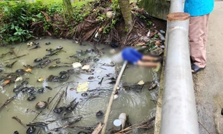 Khu vực phát hiện thi thể người đàn ông.