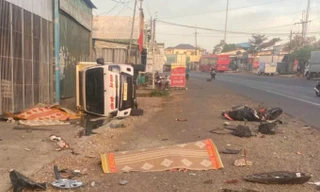 Xe container tông liên hoàn ở Lâm Đồng, 3 người thương vong 