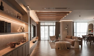 Căn hộ 150m2 rút ngắn hành lang để thêm diện tích sử dụng 