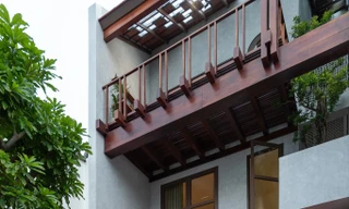 Thiết kế nhà phố đan xen phong cách hiện đại kết hợp với truyền thống