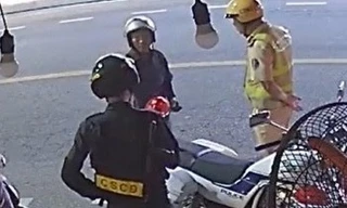 Bắt tạm giam đối tượng hành hung CSGT tại chốt kiểm tra nồng độ cồn