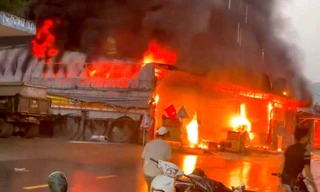 Cháy lớn ở Lai Châu