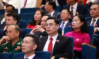 Bí thư Tỉnh Đoàn Lào Cai Hà Đức Hải tại đại hội.