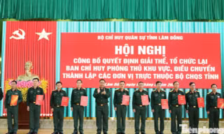 Lâm Đồng giải thể 5 Ban Chỉ huy phòng thủ khu vực