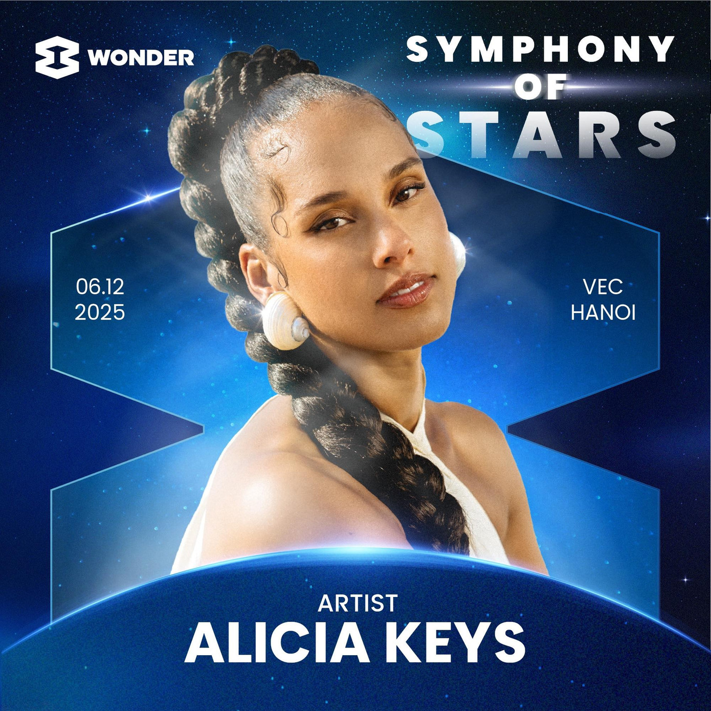 Alicia Keys sẽ biểu diễn trong sự kiện 8Wonder Winter 2025: Symphony of Stars.