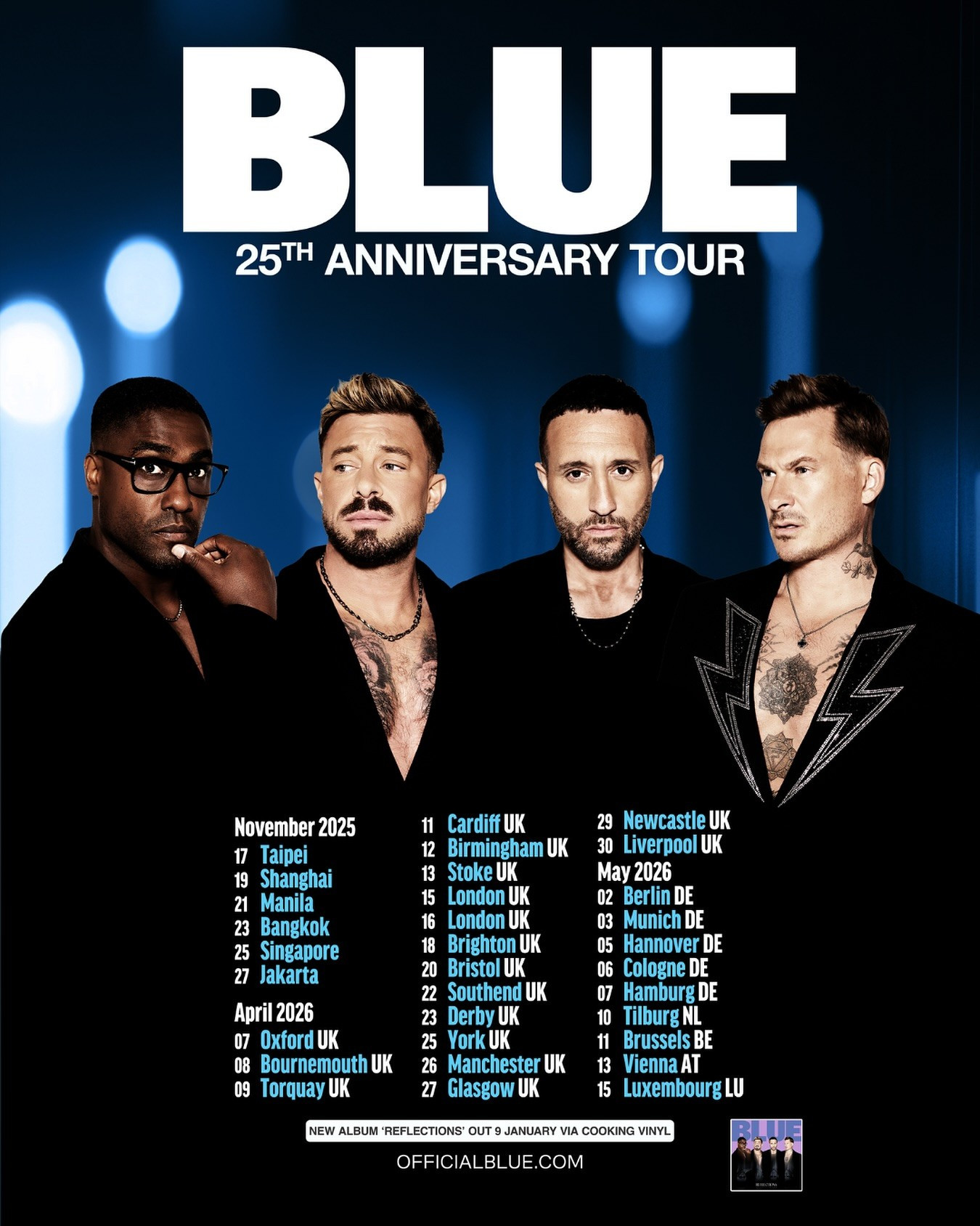 BLUE khởi động chuyến lưu diễn kéo dài đến năm 2026.