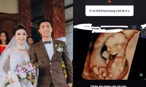 Vợ Phan Văn Đức khoe ảnh con đầu lòng, tiết lộ em bé có sống mũi cao giống bố