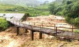 Hoàn lưu bão số 5 gây lũ lớn, làm một người chết, hư hỏng hơn 700 ngôi nhà tại Lào Cai