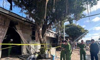 hiện trường vụ cháy.