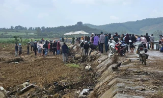 Hiện trường vụ tai nạn.