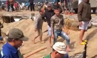 Hiện trường vụ tai nạn.