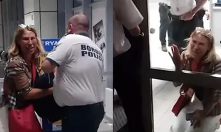 Cô giáo bật khóc vì bị từ chối lên máy bay 