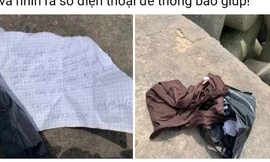 Xác minh thư tuyệt mệnh để lại bờ kè ở Cà Mau