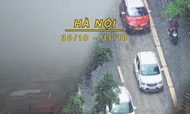 Hà Nội đón không khí lạnh, mưa rải rác, nhiệt độ giảm sâu