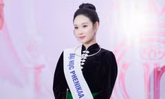 Nữ sinh Phenikaa diện đồ dân tộc Thái, nhan sắc gây chú ý tại Ngày hội tuyển sinh Hoa hậu Việt Nam 2026