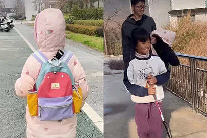 Bé gái 8 tuổi ở Trung Quốc đi bộ hơn 120 km về quê ăn Tết