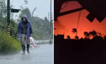 Bầu trời đỏ rực ở nơi bão Bualoi vừa đi qua, nhiều người lo ngại “điềm xấu”
