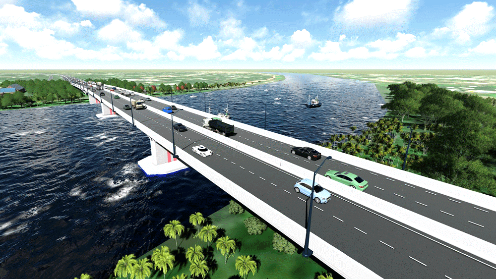 Phối cảnh cầu Bình Gởi sau khi hoàn thành Phối cảnh cầu Bình Gởi sau khi hoàn thành