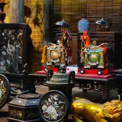 Không gian Tết trong gia đình khá giả Bắc Bộ xưa