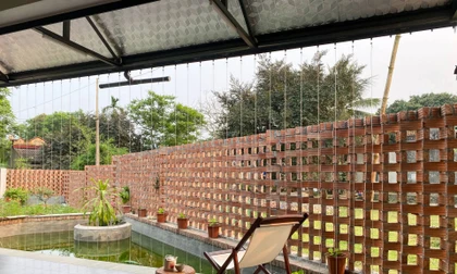 Ý tưởng hàng rào gạch lấy gió cho ngôi nhà thôn quê